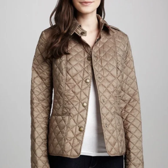 Burberry quilted jacket snap front new arrivals